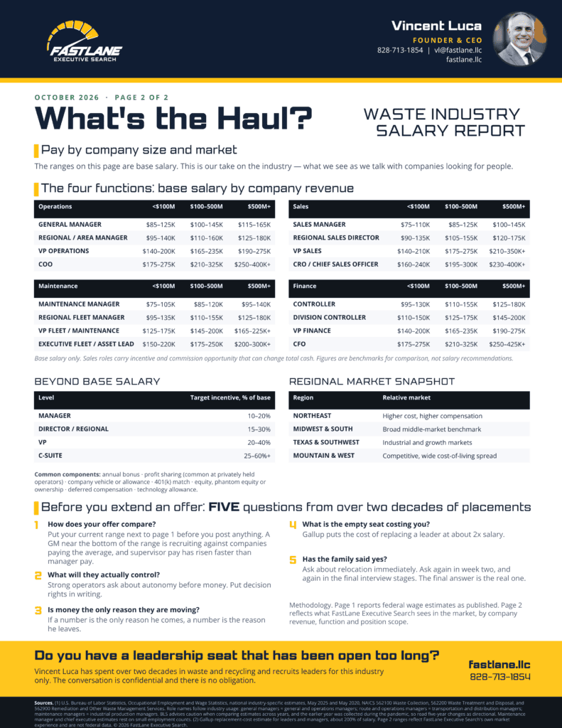 What's the Haul Waste Industry Salary Report